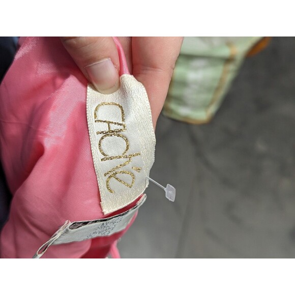 Cache Size 2 Pink Crystal Embellished Full Length Gown Evening Formal Prom Dress - Picture 10 of 16